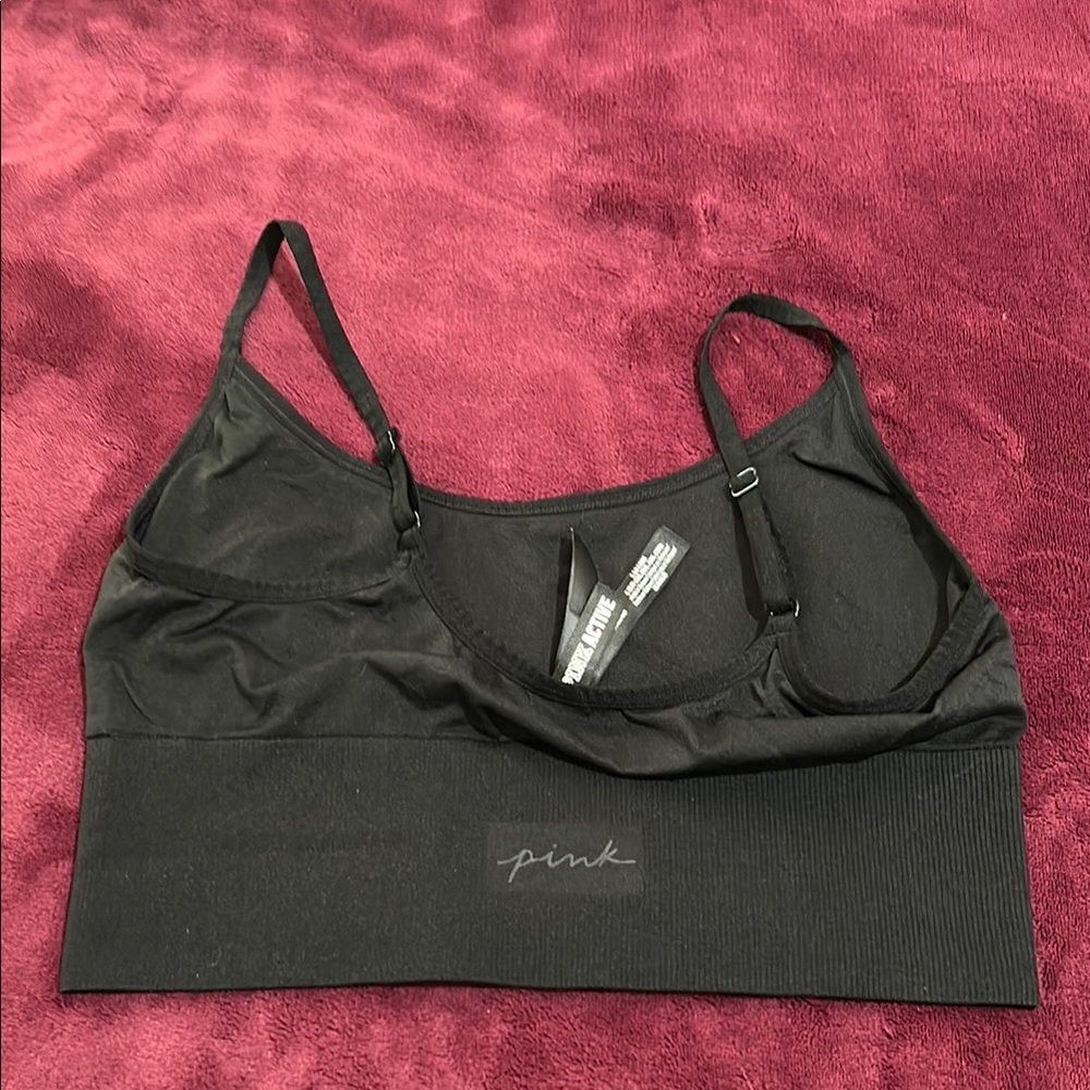 PINK Victoria's Secret Black Racerback Bra
